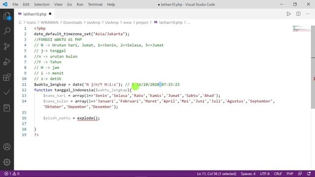 Membuat Format Tanggal Indonesia di PHP | 13. PHP & MySQL смотреть онлайн