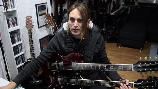 Epiphone G1275 doubleneck with Valeton GP-200 смотреть онлайн