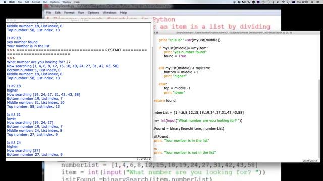 Python Binary Search Explanation смотреть онлайн