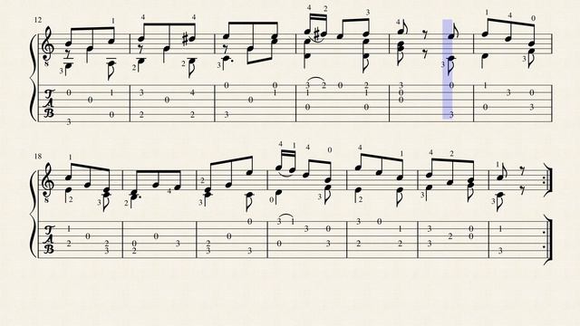 Etude n°2 op.35 - Fernando Sor (1778 - 1839) Tablature смотреть онлайн