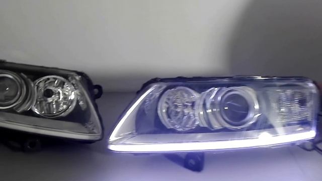 Regeneracja i tuning lamp Audi A6 C6 - montaż LED смотреть онлайн