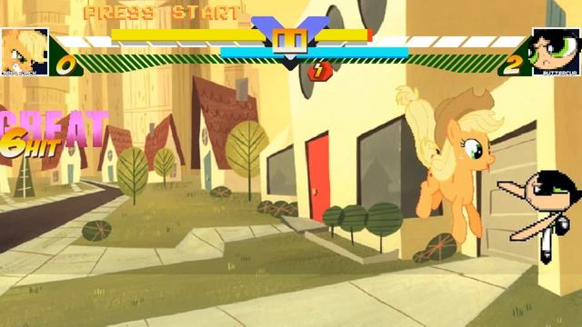 Applejack (My Little Pony) vs Buttercup (Powerpuff Girls) - Ultimate Mugen Fight 2017 смотреть онлайн