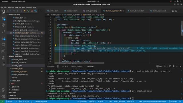 06. Alert Dialog on Flutter Games with Flame and BLoC - Pinkie смотреть онлайн
