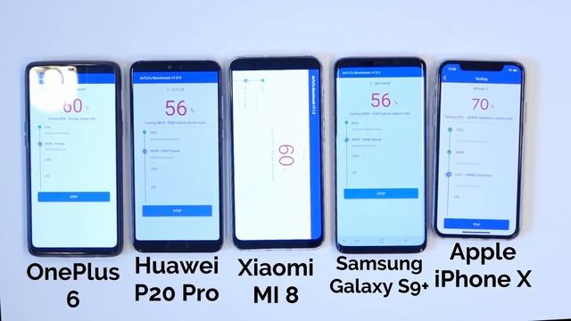 AnTuTu benchmark: OnePlus 6 vs Xiaomi Mi 8 vs iPhone X vs Samsung Galaxy S9+ vs Huawei P20 Pro смотреть онлайн