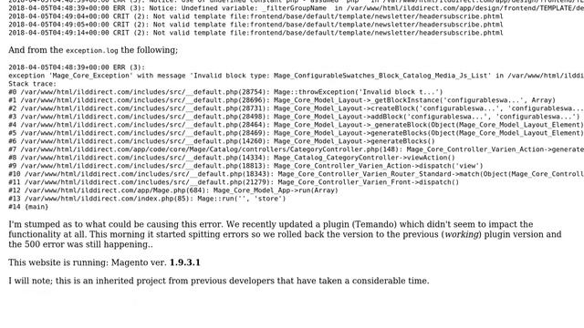 Magento: Error 500 on checkout pages смотреть онлайн