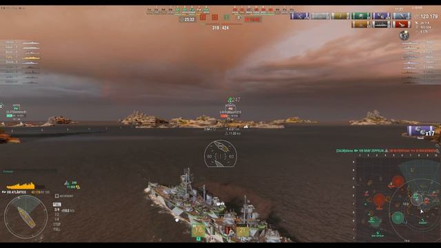 ? ЛУЧШИЙ БОЙ ПО СЕРВЕРУ ? НА ЛИНКОРЕ Atlantico World of Warships смотреть онлайн