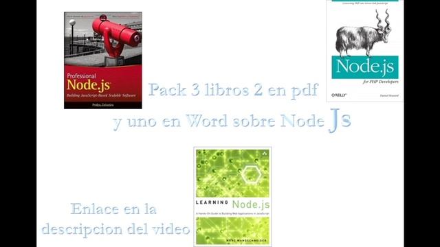 Pack de 3 libros Sobre Node Js básico y profesional, enlace en la descripcion смотреть онлайн