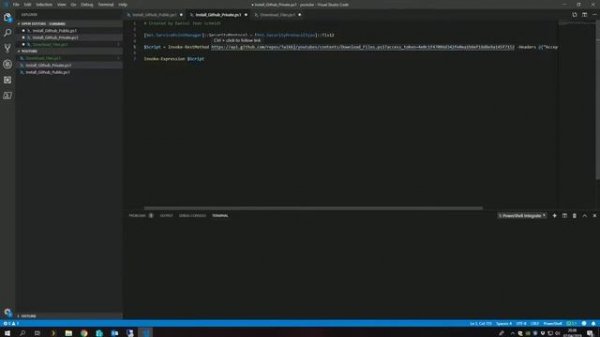 How to run a Powershell script directly from Github private repository through Powershell