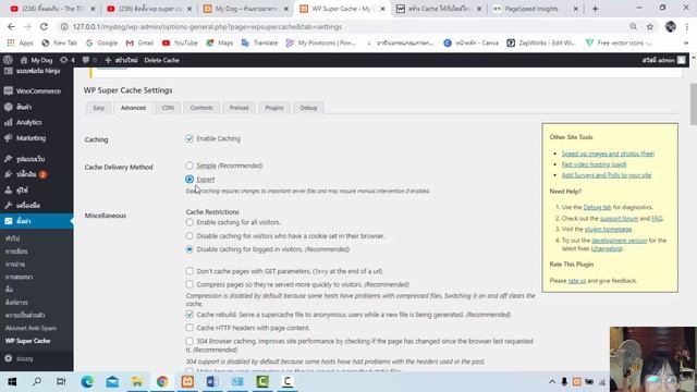 ลดความช้าของเว็บไซต์ด้วย Plugin wp super cache смотреть онлайн
