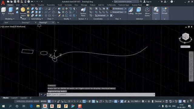 How to create Extrude Path in AutoCAD 2023 3D ? AutoCAD 3d Tutorial Khatter Sir смотреть онлайн