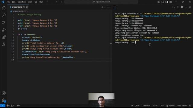 Basic Tuturial Python | Input Data Kasir смотреть онлайн