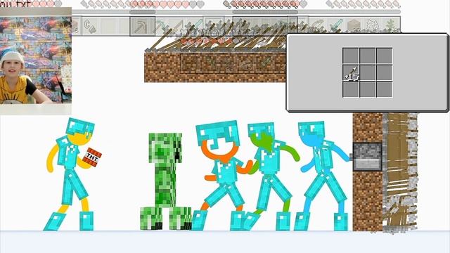 новогодний выпуск  реакция на анимация против Майнкрафт (автор @alanbecker) серия первая