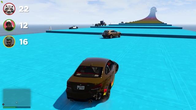 КАК ДАЛЕКО ЗАЕДЕТ ПОЛОВИНА МАШИНЫ??? ЛЕСТНИЦА В GTA ONLINE!!! смотреть онлайн