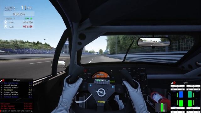 Opel Calibra at Norisring | Full Race | Assetto Corsa смотреть онлайн