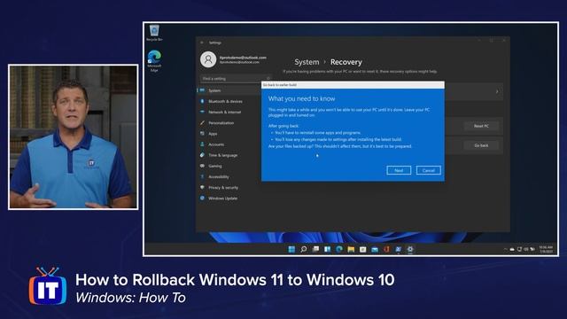 How to Rollback (Downgrade) Windows 11 Update to Windows 10 - WITHIN 60 DAYS смотреть онлайн