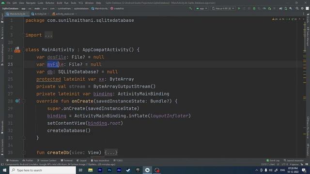 How to backup SQlite database Android Studio Kotlin. смотреть онлайн