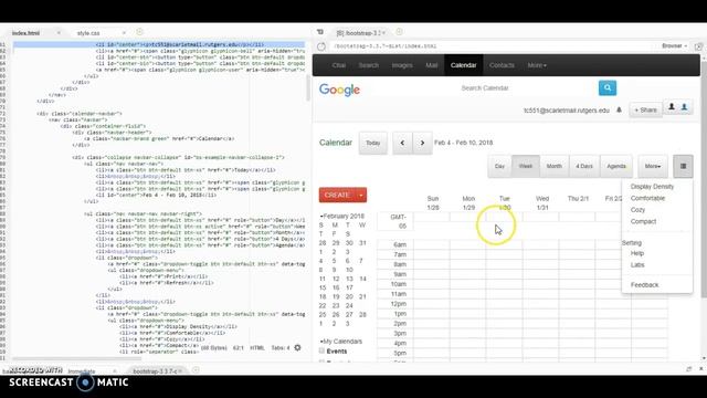 Google Calendar using Bootstrap смотреть онлайн