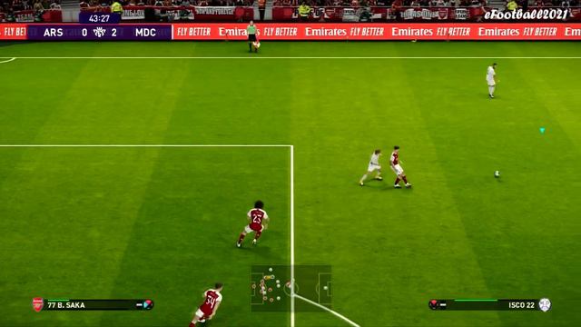 Efootball 2021- ARSENAL Vs MADRID CHAMARTIN Gameplay PES 2021 смотреть онлайн