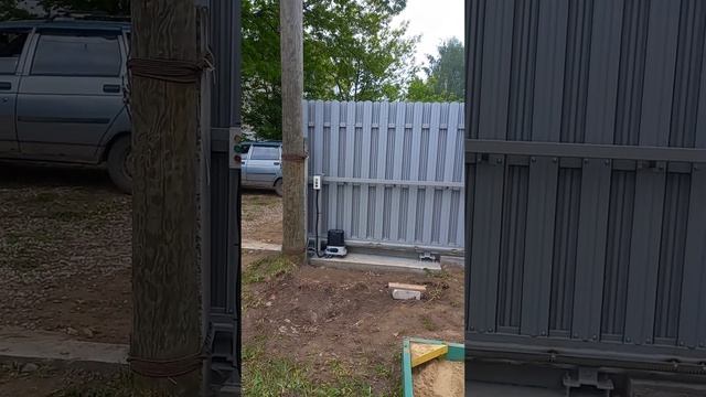 Откатные ворота с автоматикой и заборы под ключ. смотреть онлайн