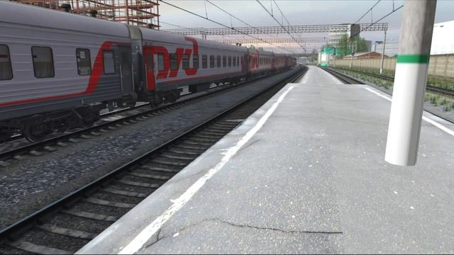 Прибытие ЭП2К с поездом №132 Орск — Москва на Павелецкий вокзал | Trainz 19 смотреть онлайн