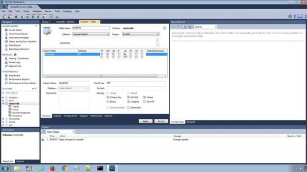 MySQL Workbench Create, Alter, Drop Table