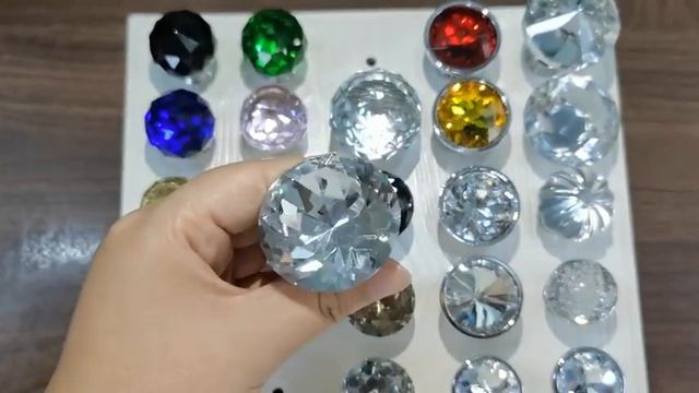 Стеклянные мебельные ручки кристалл