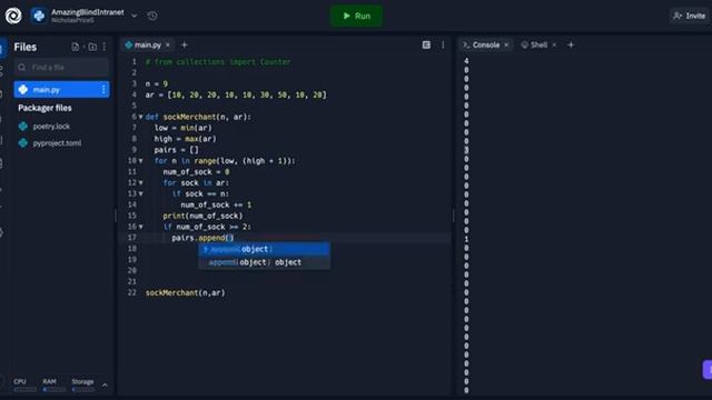 Hackerrank Sales by Match (Sock Merchant) - Python Solution смотреть онлайн