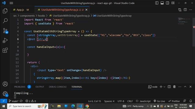 Part-5: useState() Hook method With String Type Array in react js. #like #share #subscribe #reactj смотреть онлайн