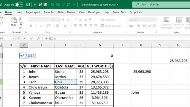 Display Column Headers as Numbers (R1C1 notation explanation) смотреть онлайн