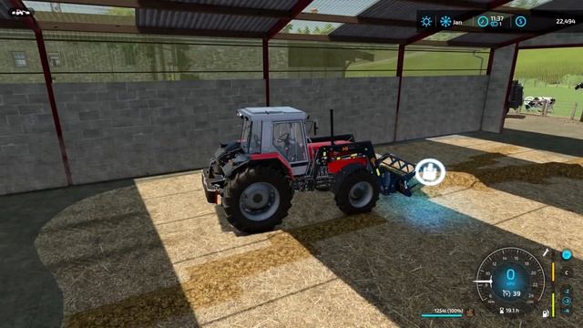 Harvesting and Storing bale hay, spreading manure, feeding cows | The Old Stream Farm | FS 22 | #1 смотреть онлайн