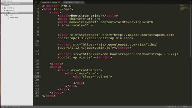 Bootstrap tutorial - Grid system смотреть онлайн