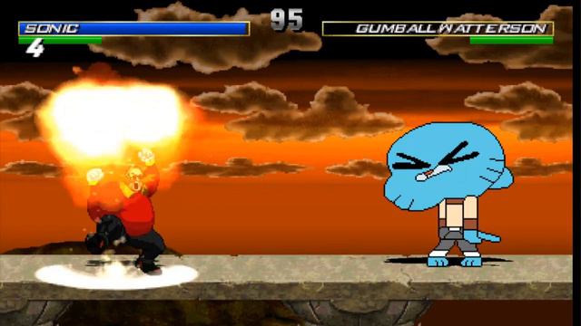 FATALITIES DE GUMBALL VS SONIC NO MORTAL KOMBAT MUGEN NR GAMES смотреть онлайн