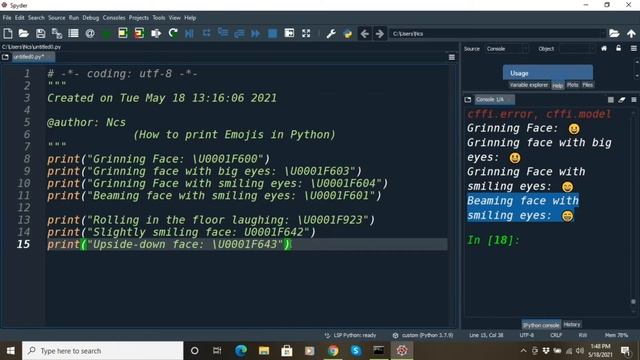 How to Print Emoji's in Python (Part 1) смотреть онлайн