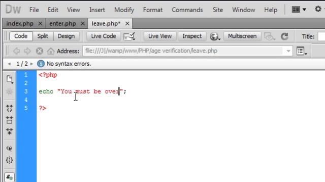 PHP: Age Verification (Part 3) смотреть онлайн