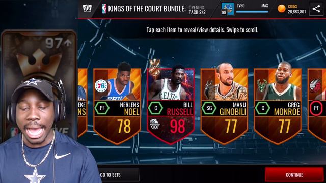 KINGS OF THE COURT PACK OPENING w/97 + OVR MASTER! NBA Live Mobile 16 Gameplay Ep. 129 смотреть онлайн