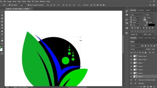 Photoshop Logo Design Tutorial ( Graphic design free course ) смотреть онлайн