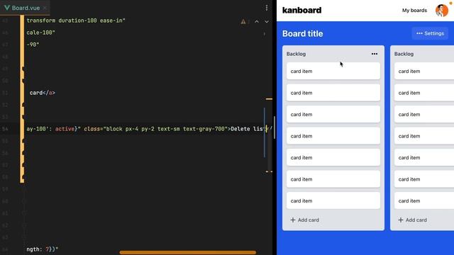 Adding HeadlessUI dropdown menus - Trello Kanban 02 смотреть онлайн