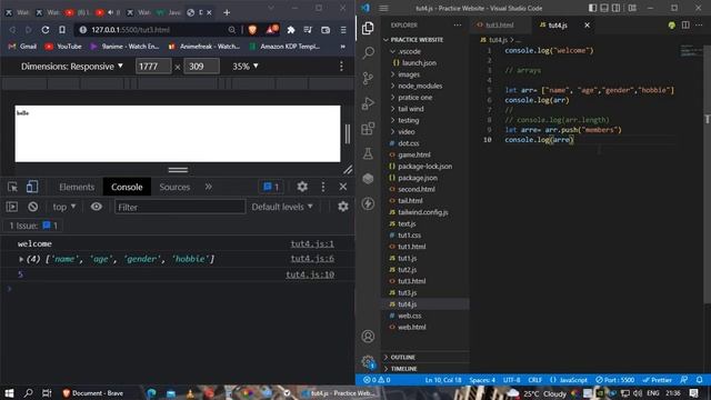 Java string array properties | java script tutorial | смотреть онлайн