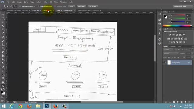 photoshop for web designer in hindi part 05 | How to do website wire-framing смотреть онлайн