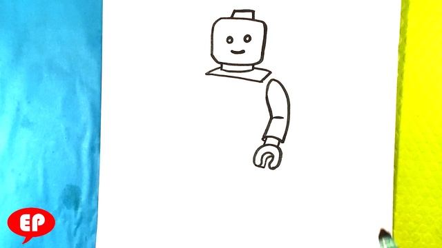 How to Draw Lego Man - for Beginners Step by Step смотреть онлайн