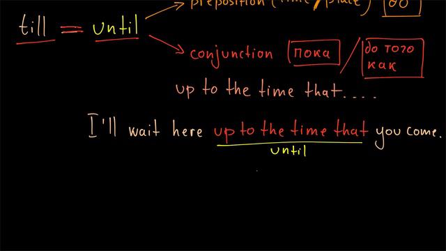 TILL Vs UNTIL - в чем разница