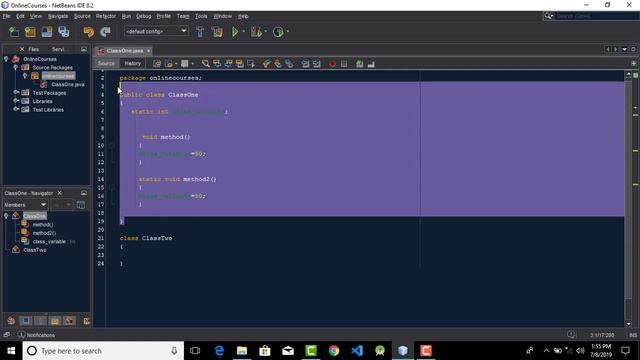 Object Oriented Programming In Java Class Variable 8 смотреть онлайн