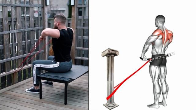 Resistance band workout Program ? Back and Triceps смотреть онлайн