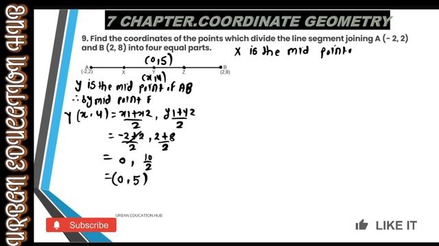 10 class CBSE NCERT solutions 7. Coordinate Geometry excercise 7.2 Q-9 section and mid point formul смотреть онлайн