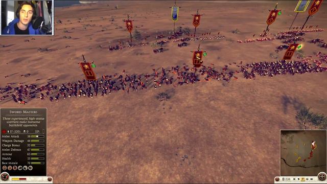 160 Chariots Vs 16,000 Oathsworn / Praetorian Guard Rome 2 Total War