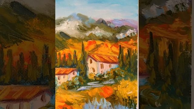 Живопись маслом. Прованс. Летний пейзаж смотреть онлайн