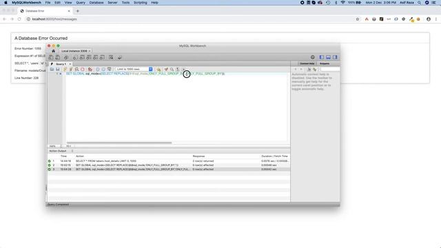Mysql error - this is incompatible with sql_mode=only_full_group_by on mac смотреть онлайн