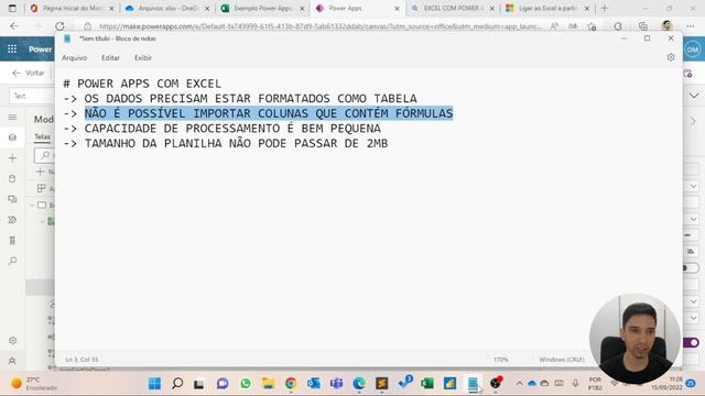 POWER APPS: EXCEL COMO BASE DE DADOS смотреть онлайн