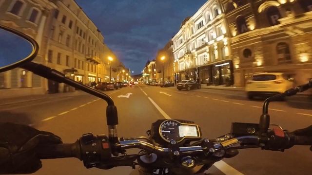 Suzuki GSR 750 A. (Suzuki GSX-S750) Мотопрохват по Санкт-Петербургу. Музыка КИНО - Спокойная ночь.