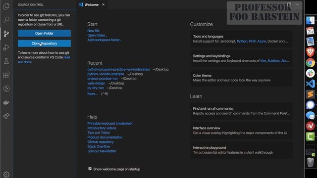 Clone from GitHub to Visual Studio Code смотреть онлайн